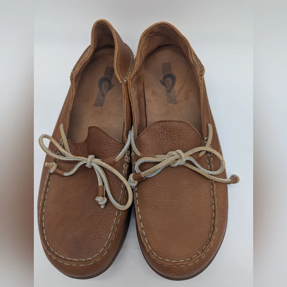 Olukai Huli Men's Brown Leather Shoes Size 13 Driving Resort Luxury Minimalist